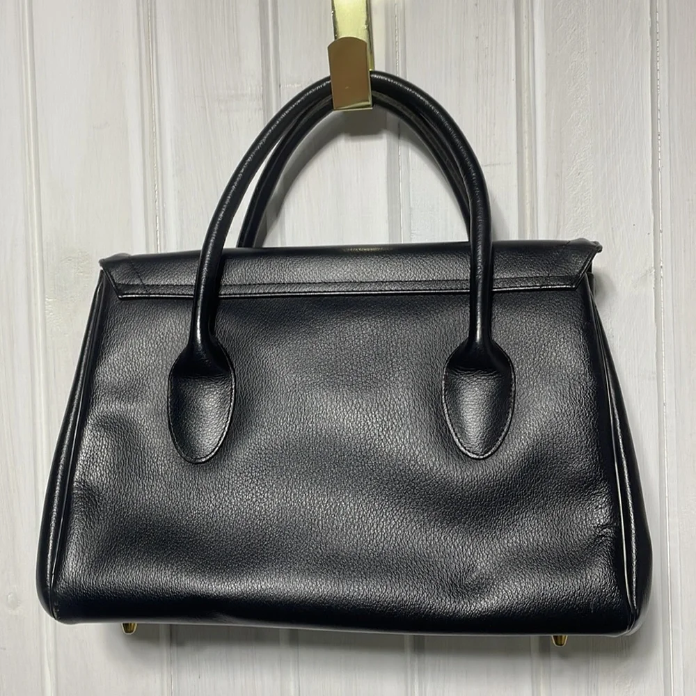 Rolfs Vintage Black Leather Satchel - Picture 3 of 13